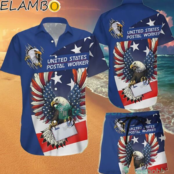 American Eagle Hawaiian Shirt Eagle Postal Worker American Flag Hawaiian Shirt Hawaaian Shirt Hawaaian Shirt
