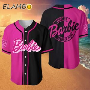 Barbie Baseball Jersey Pink And Black For Fans Hawaaian Shirt Hawaaian Shirt