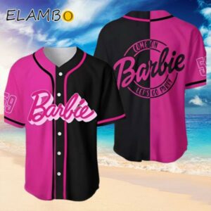 Barbie Baseball Jersey Pink And Black For Fans Hawaiian Hawaiian