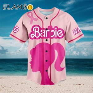 Barbie In October We Wear Pink Baseball Jersey Personalized Aloha Shirt Aloha Shirt
