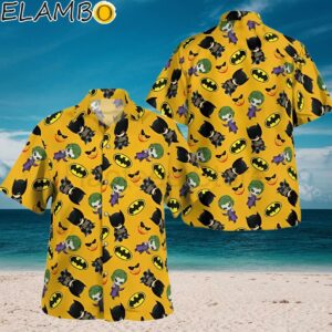 Batman Yellow Tropical Print Hawaiian Shirt Aloha Shirt Aloha Shirt