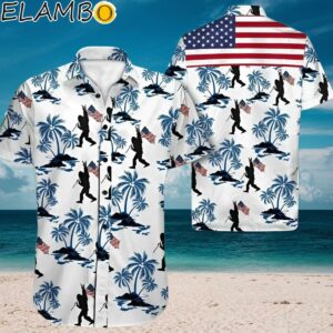 Bigfoot American Flag 4th Of July Hawaiian Shirt Aloha Shirt Aloha Shirt