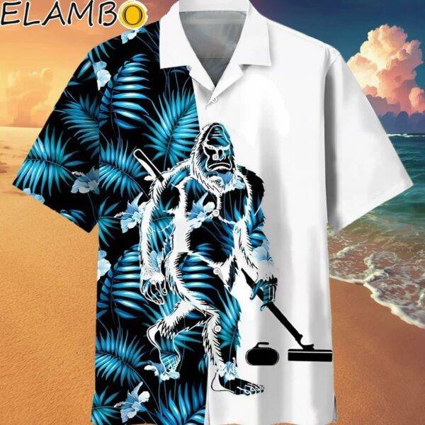Bigfoot Curling Tropical Hawaiian Shirt Hawaaian Shirt Hawaaian Shirt