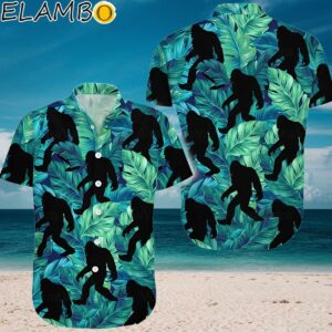 Bigfoot Hawaiian Button Up Shirt Aloha Shirt Aloha Shirt