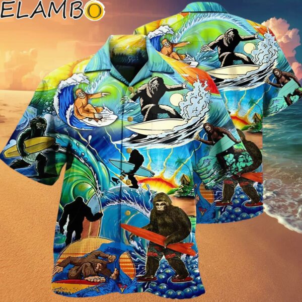 Bigfoot Loves Cool Surfing Summer Hawaiian Shirt Hawaaian Shirt Hawaaian Shirt