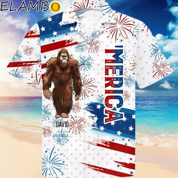 Bigfoot Patriotic Hawaiian Shirt Hawaiian Hawaiian