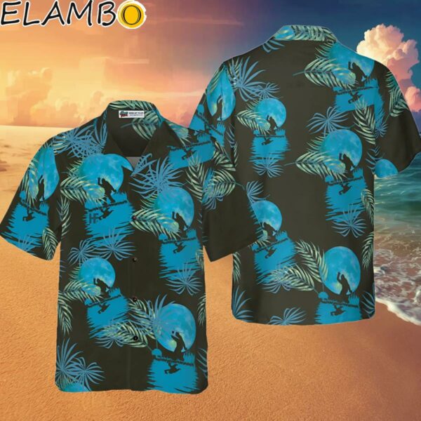 Bigfoot Tropical Blue Moon Bigfoot Hawaiian Shirt Hawaaian Shirt Hawaaian Shirt