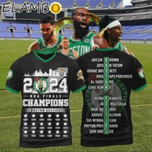 Celtics 18 Times NBA Champions 2024 Boston City Skyline 3D Shirts 1 1