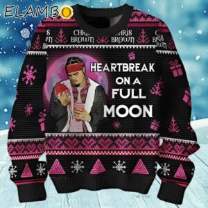 Chris Brown Heartbreak On A Full Moon Ugly Christmas Sweater Sweater Ugly