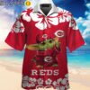 Cincinnati Reds Baby Yoda Short Sleeve Button Up Tropical Hawaiian Shirt Hawaiian Hawaiian
