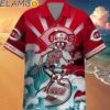 Cincinnati Reds Hawaiian Shirt Grateful Dead Skeleton Surfing Cincinnati Reds Gift Hawaaian Shirt Hawaaian Shirt