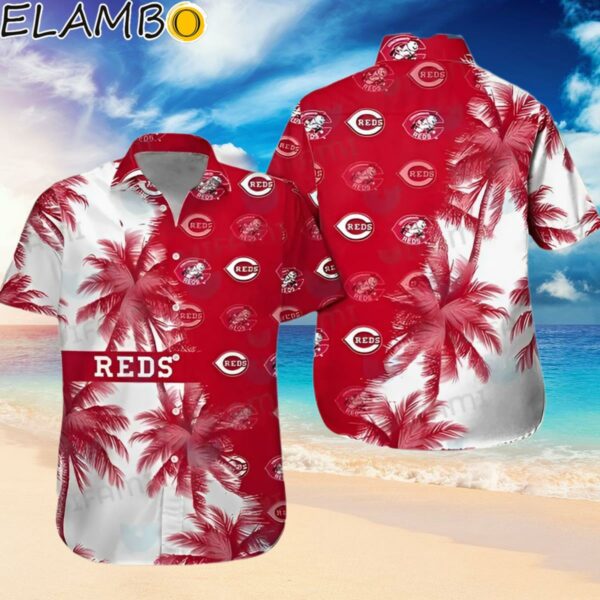 Cincinnati Reds Hawaiian Shirt Red Coconut Tree Logo Cincinnati Reds Gift Hawaiian Hawaiian