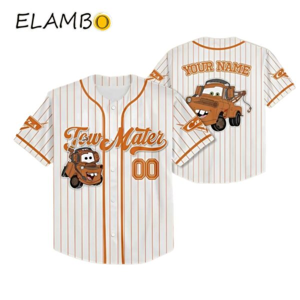 Custom Disney Cars Lightning Tow Mater Baseball Jersey Printed Thumb