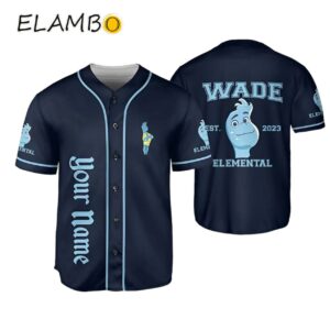 Custom Disney Pixar Elenmental Wade Baseball Jersey Printed Thumb