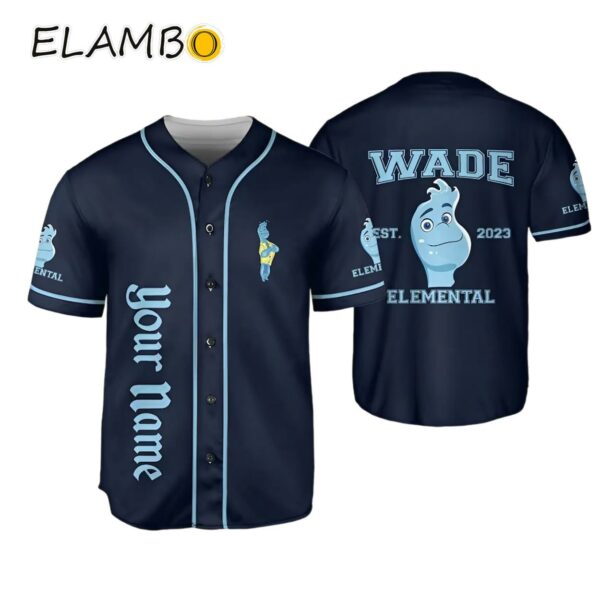 Custom Disney Pixar Elenmental Wade Baseball Jersey Printed Thumb