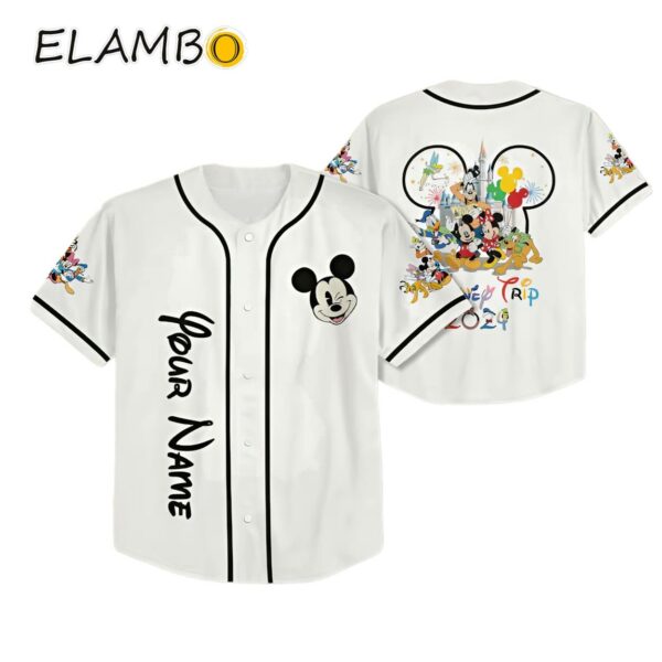 Custom Disneyworld Mickey Baseball Jersey Team Disney Gifts Printed Thumb