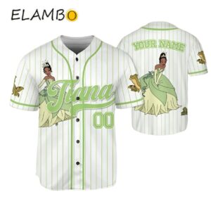 Custom Name Disney Princess Tiana Princess and the Frog Baseball Jersey Printed Thumb