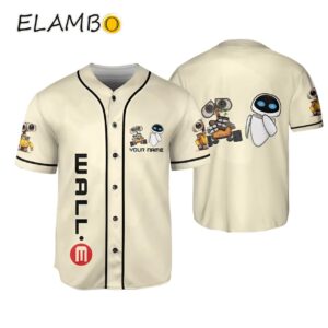 Custom Name Disney WALL E And EVE Baseball Jersey Sports Printed Thumb