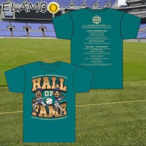 D backs Hall of Fame Ceremony Luis Gonzalez And Randy Johnson Shirt 1 1