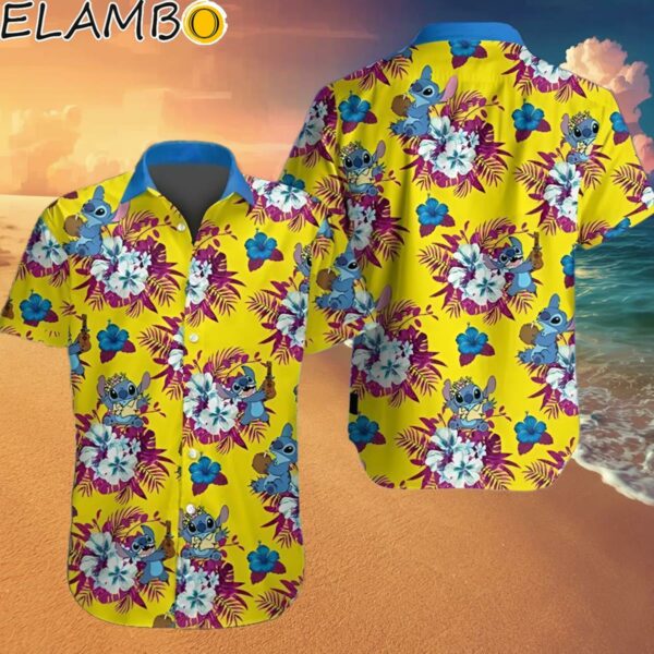 Disney Lilo And Stitch Yellow Authentic Hawaiian Shirt Hawaaian Shirt Hawaaian Shirt