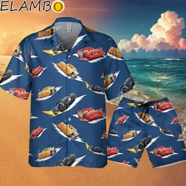 Disney Pixar Cars Lightning Mcqueen Fabric Pattern Hawaiian Shirt Hawaaian Shirt Hawaaian Shirt