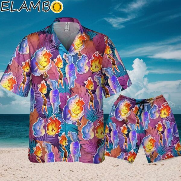 Disney Pixar Elemental Colorful Summer TropicalDisney Hawaii Shirt Aloha Shirt Aloha Shirt