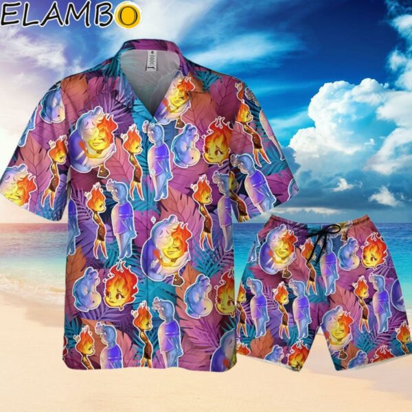 Disney Pixar Elemental Colorful Summer TropicalDisney Hawaii Shirt Hawaiian Hawaiian