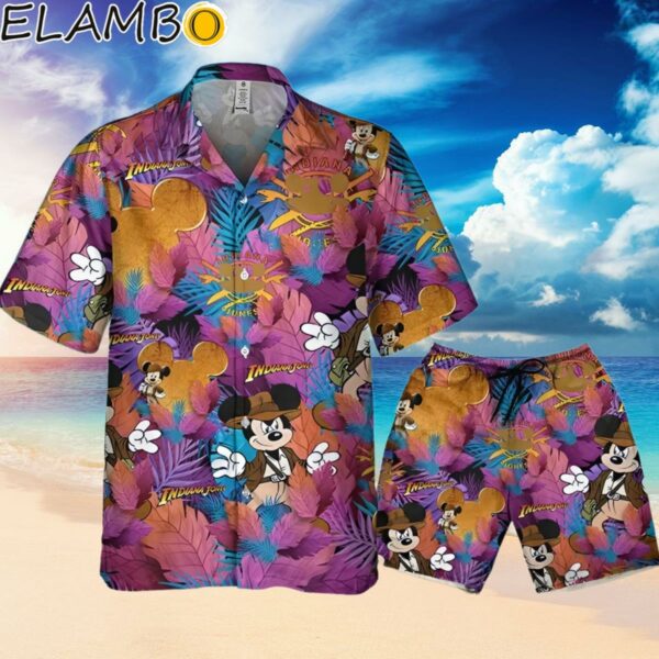 Disneyland Mickey Indiana Jones Adventure Colorful Summer Tropical Hawaii Shirt Hawaiian Hawaiian