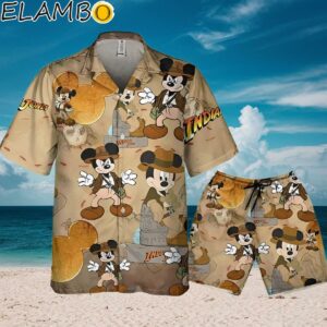 Disneyland Mickey Mouse Indiana Jones Adventure Hawaiian Shirt Aloha Shirt Aloha Shirt