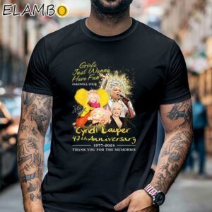 Girls Just Wanna Have Fun Farewell Tour Cyndi Lauper 47th Anniversary 1977 2024 Shirt Black Shirt Black Shirt