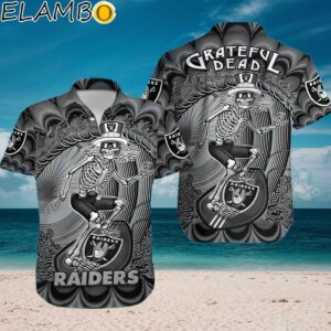 Grateful Dead NFL Las Vegas Raiders Skeleton 2024 Hawaiian Shirt Aloha Shirt Aloha Shirt