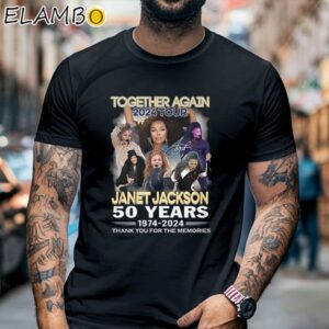Janet Jackson Tour 50 Years 1974 2024 Thank You For The Memories T Shirt Black Shirt Black Shirt