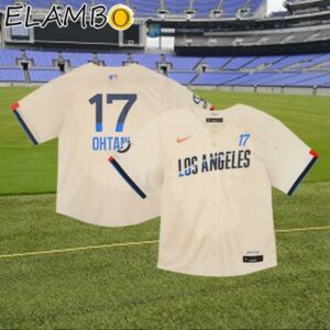 LA Dodgers Shohei Ohtani Nike Cream 2024 City Connect Jersey 1 1