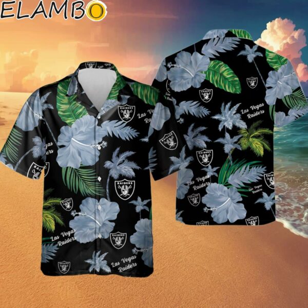 Las Vegas Raiders NFL Color Hibiscus Button Up Hawaiian Shirt Hawaaian Shirt Hawaaian Shirt