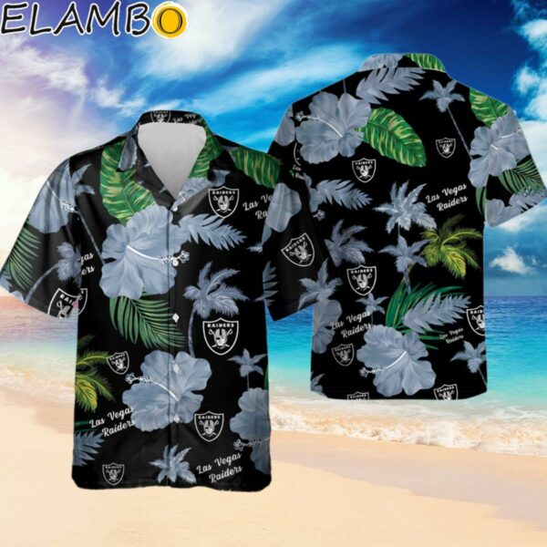 Las Vegas Raiders NFL Color Hibiscus Button Up Hawaiian Shirt Hawaiian Hawaiian