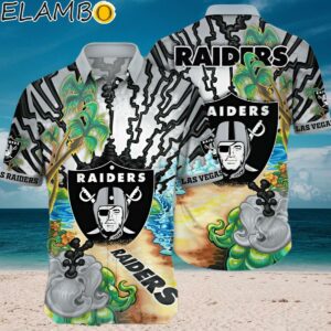 Las Vegas Raiders NFL Flower Classic Full Printed Hawaiian Shirt Aloha Shirt Aloha Shirt