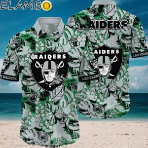 Las Vegas Raiders NFL Flower Tropical Unisex All Over Printed Hawaiian Shirt Aloha Shirt Aloha Shirt