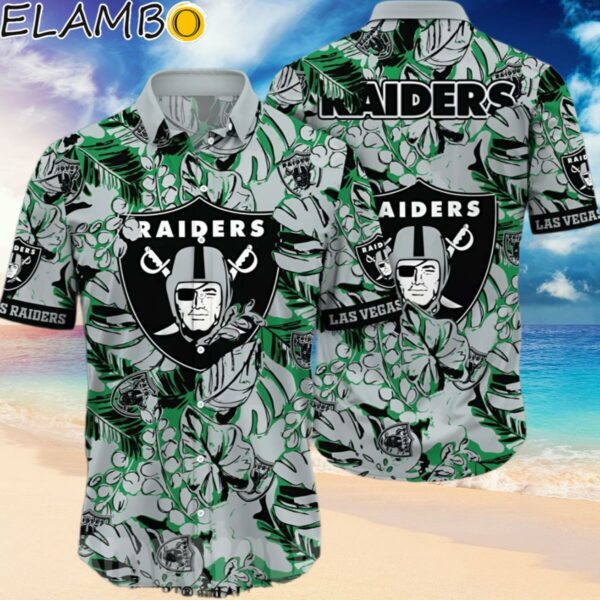 Las Vegas Raiders NFL Flower Tropical Unisex All Over Printed Hawaiian Shirt Hawaiian Hawaiian