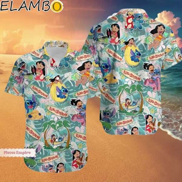 Lilo And Stitch Blue Dog Hawaiian Shirt Hawaaian Shirt Hawaaian Shirt