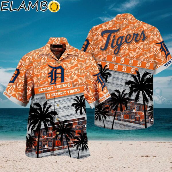 MLB Detroit Tigers Custom Name Tropical Hawaiian Shirt Aloha Shirt Aloha Shirt