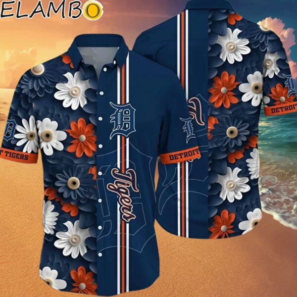 MLB Detroit Tigers Hawaiian Shirt Floral Finesse For Sports Fans Hawaaian Shirt Hawaaian Shirt