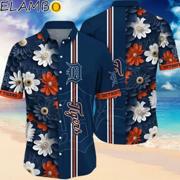 MLB Detroit Tigers Hawaiian Shirt Floral Finesse For Sports Fans Hawaiian Hawaiian
