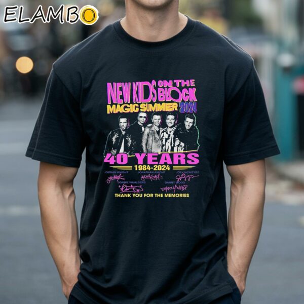 Magic Summer 2024 New Kids On The Block 40th Anniversary 1984 2024 Thank You For The Memories Shirt Black Shirts 18
