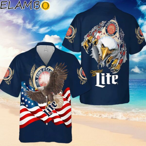 Miller Lite Eagle 4Th Of July Hawaiian Shirt Hawaiian Hawaiian