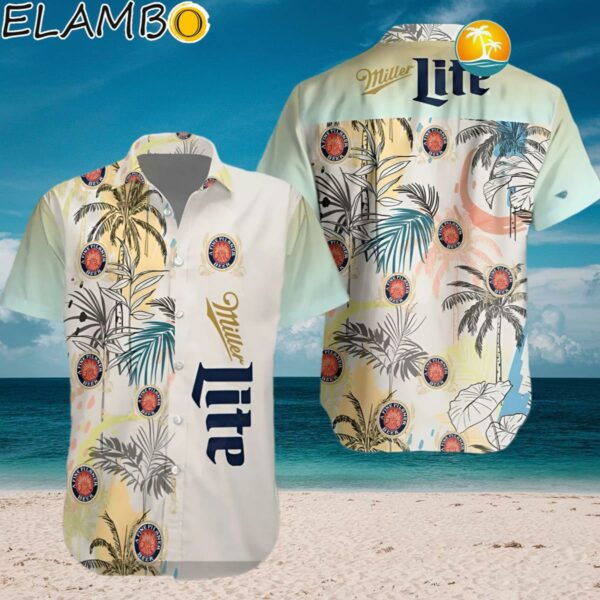 Miller Lite Tropical Coconut Tree Hawaiian Shirt Aloha Shirt Aloha Shirt
