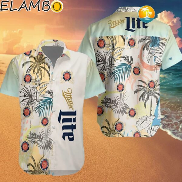 Miller Lite Tropical Coconut Tree Hawaiian Shirt Hawaaian Shirt Hawaaian Shirt