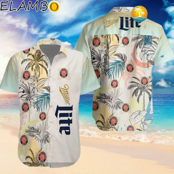 Miller Lite Tropical Coconut Tree Hawaiian Shirt Hawaiian Hawaiian