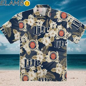Miller Lite Tropical Flowers Hawaiian Shirt Aloha Shirt Aloha Shirt