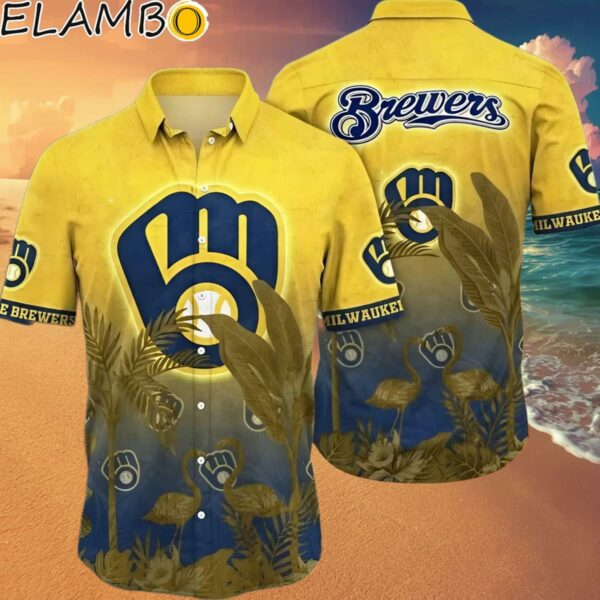 Milwaukee Brewers MLB Heattime Aloha Shirt Hawaaian Shirt Hawaaian Shirt