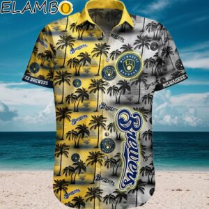 Milwaukee Brewers Palm Tree Hawaiian Shirt Aloha Shirt Aloha Shirt Aloha Shirt